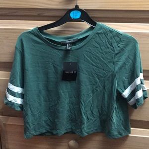 green forever 21 crop top
